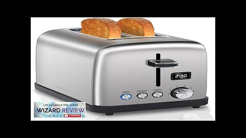 SEEDEEM Toaster 2 Slice Stainless Steel Bread Toaster LCD Display 7 Shade Review