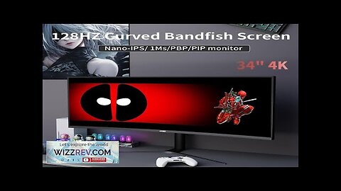 34 Inch Ultrawide Monitor 4K128Hz 3440X1440 Curved Gaming Monitor IPS 1900R PC Review