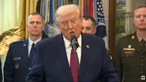 Trump participates in a Mexican Border Defense Medal presentation