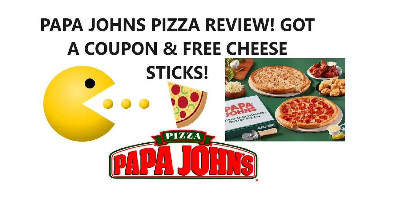 🍕PAPA JOHNS PIZZA REVIEW! GOT A COUPON & FREE CHEESE STICKS!