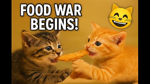 Two Cute Kittens Fighting Over Food 🐾 | Funny Cat Video 2025 | Adorable Kitten Moments