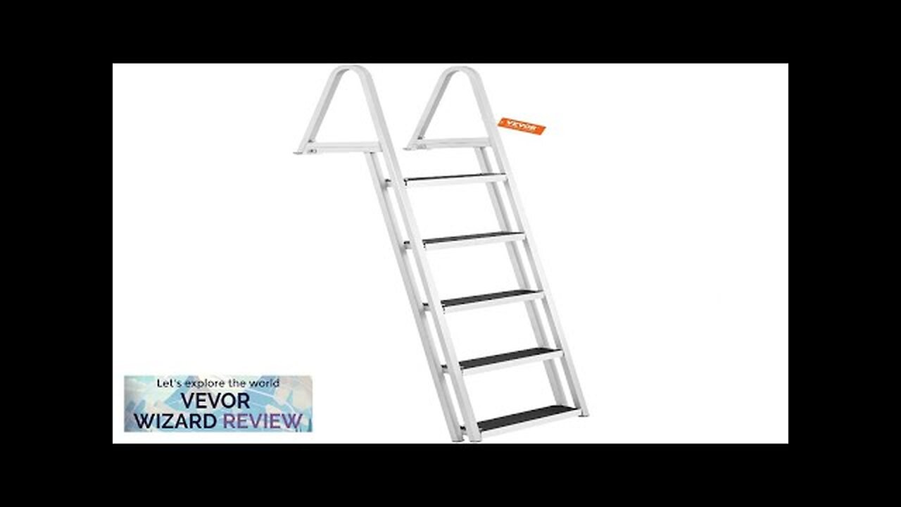 VEVOR Dock Ladder Removable 5 Steps 350 lbs Load Capacity Aluminum Alloy Review