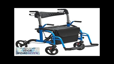 VEVOR 2 in 1 Rollator Walker & Transport Chair for Seniors Folding Review