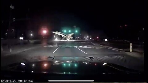 Dash Cam Footage of Another Angle of DC Mid-Air Collision