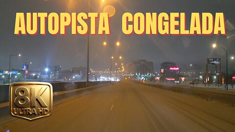REALIDAD CANADÁ: Lluvia Helada en la Autopista 40 - Montreal (Freezing Rain Drive) [8K]