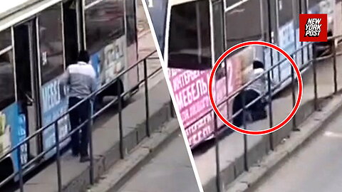 Miracle escape: Man survives after being dragged under Russian tram
			