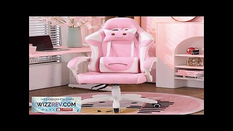 Pink gaming chair cute cartoon bedroom live ergonomic office chair gamer computer Review