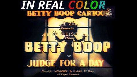 ⚖️ Betty Boop — Judge for a Day (1935) — In Real Color — Full Cartoon
