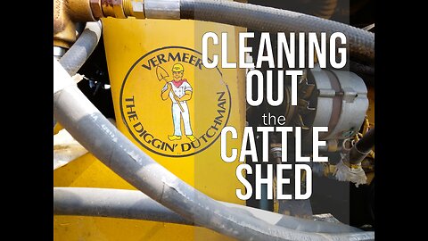 Cleaning out the cattle shed with my Vermeer V-434 Backhoe!