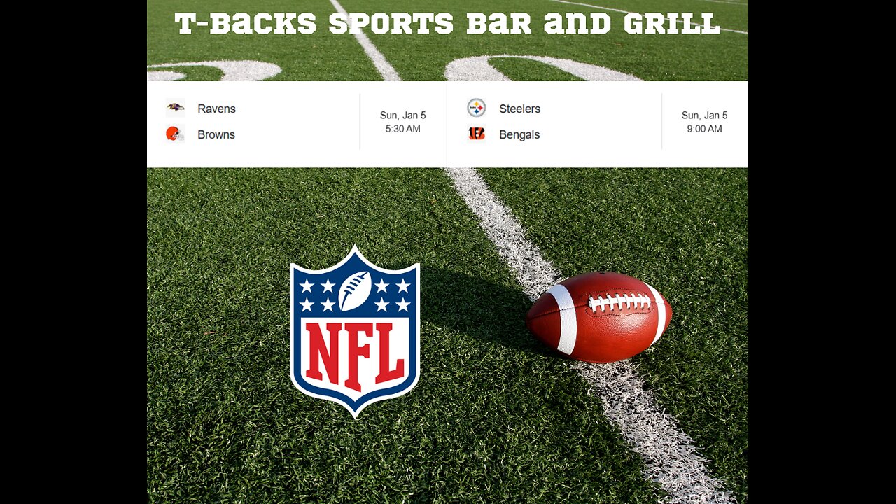 T-Backs Sports Bar and Grill Sports Schedule and Hot Dog Special for Sunday Jan 05, 2025