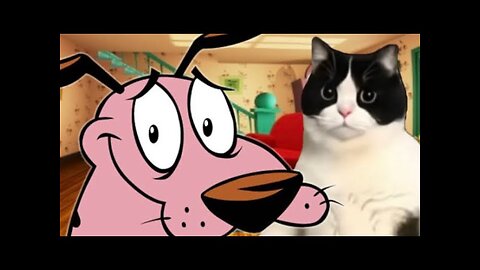 Courage the Cowardly Dog – Funny & Dramatic Scenes with Cats Added