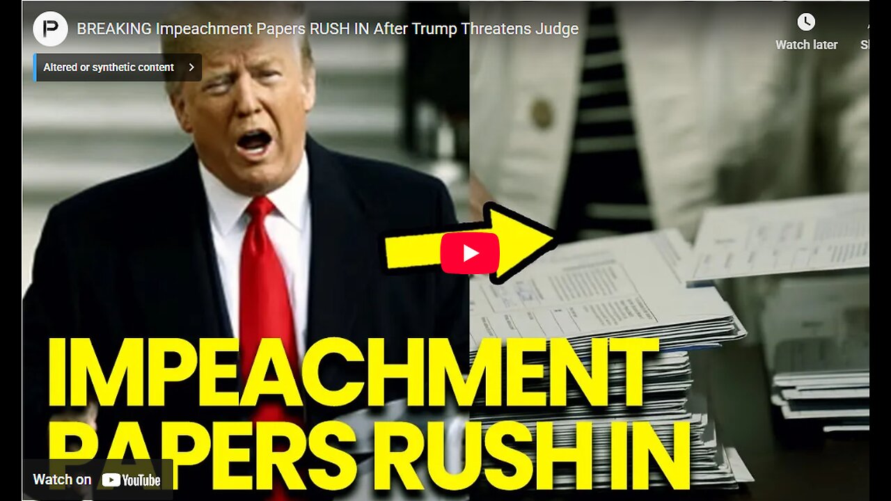 BREAKING Impeachment Papers RUSH IN After Trump Threatens Judge