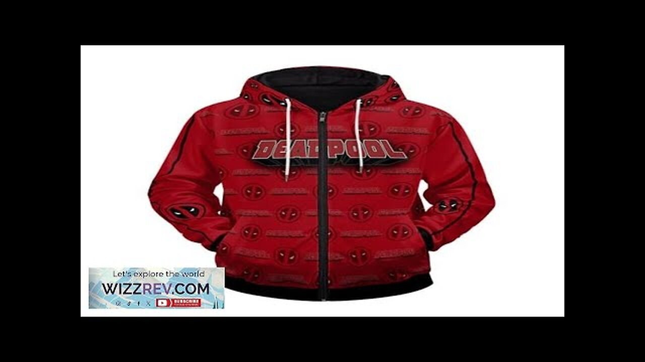 MCU Antihero Deadpool Icon Logo Pattern Dope Zip Up Hoodie Review