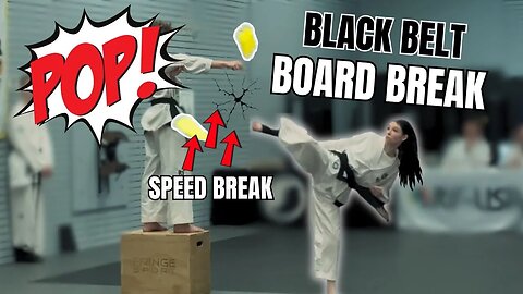 Black Belt SPEED Break… In Seconds! ⚡🥋 | Ms Verga #boardbreaking #blackbelt #taekwondo #tkd #kick