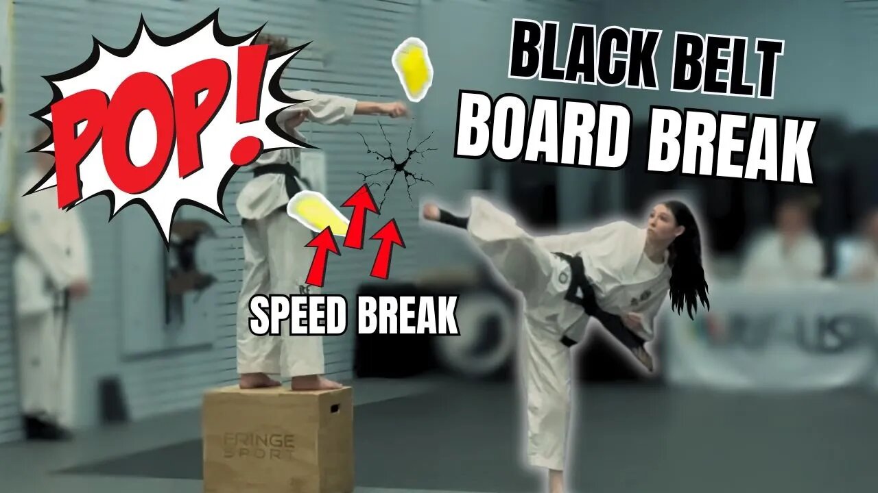 Black Belt SPEED Break… In Seconds! ⚡🥋 | Ms Verga #boardbreaking #blackbelt #taekwondo #tkd #kick