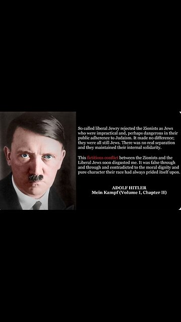 Adolf Hitler "A SATANIC POWER had taken over our whole country which had been able to grip KEY-POSITIONS of our INTELLECTUAL & SPIRITUAL life"