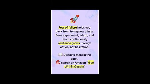 Fear of Failure? 🐝 How Bees Teach True Resilience | Hive Within Qassim