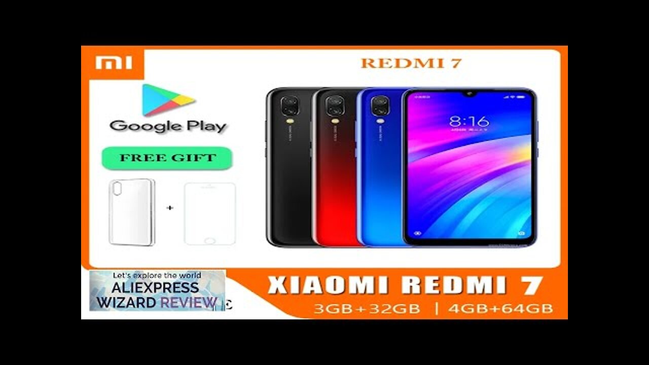 Original Xiaomi Redmi 7 Smartphone Global ROM 4+64Gb 6.26 Inch HD Screen Review