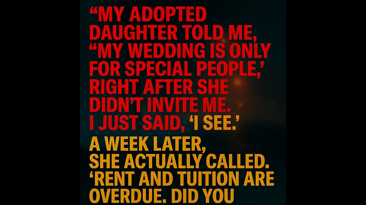 “ONLY SPECIAL PEOPLE” Were Invited… Why Did My ADOPTED DAUGHTER Exclude Me? #redditstories