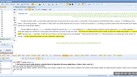 Bible Study Psalms 141