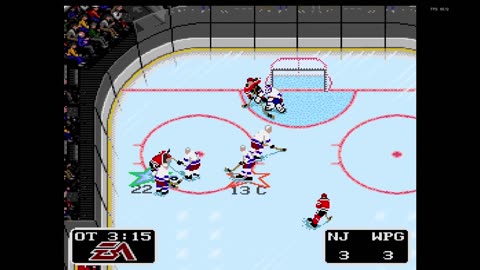 NHL '94 Fall Classic SNES C - Devils (Len) at Jets (jesusplaysnhl94) {SNES} Game 10 (OT!)