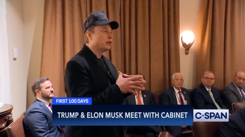 TRUMP AND ELON MUSK MEET WITH CABINET AT FIRST TIME