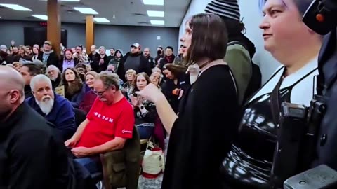 Obese man in dress threatens media