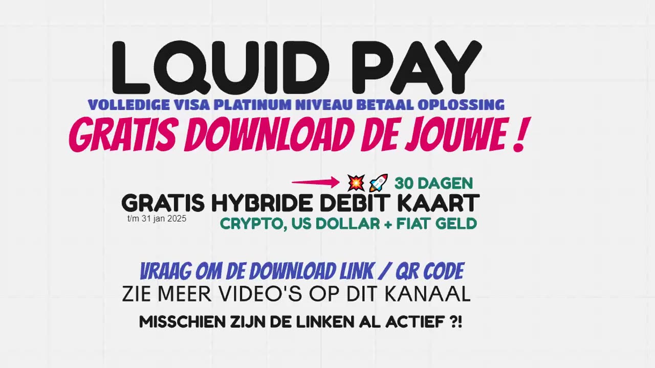 LQUID PAY - GET YOURS FOR FREE - VISA HYBRID CRYPTO & FIAT MONEY DEBIT CARD - TOP TEAM ROB BUSER