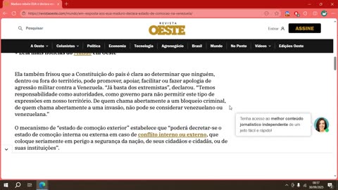 Maduro rebate EUA e declara estado de comoção na Venezuela