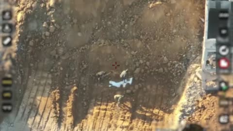 An Israeli military drone video shows Hamas staging the recovery of the remains