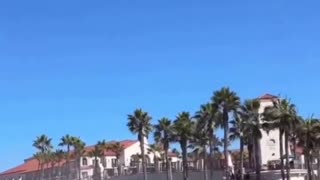 A dramatic helicopter crash occurred in Huntington Beach.