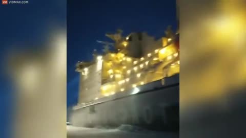 Russian Ice Breaker Flies By