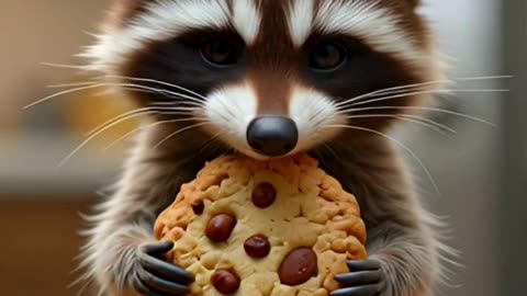 🦝 Cute Raccoon Steals Food 🍎 | Funny Animal Moments | Adorable Raccoon Video