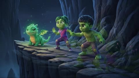 Hulk Kids & Dragon 🐉 | 3 Minute Kids Adventure Movie | Cartoon Animation