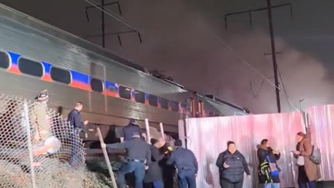 A SEPTA train carrying 350 passengers burst into flames catching fire!