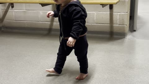 Baby Kayla Taking a Walk in the Locker Room 😂🚶‍♀️