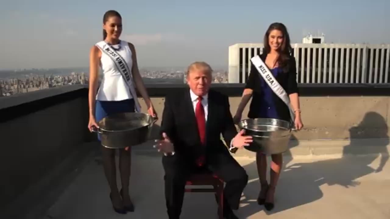 Donald Trump ALS Ice Bucket Challenge.