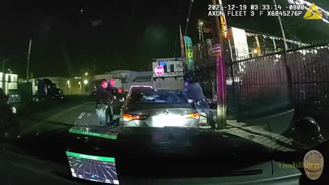 Passenger shot by LAPD officers after raising replica gun in stolen car during traffic stop