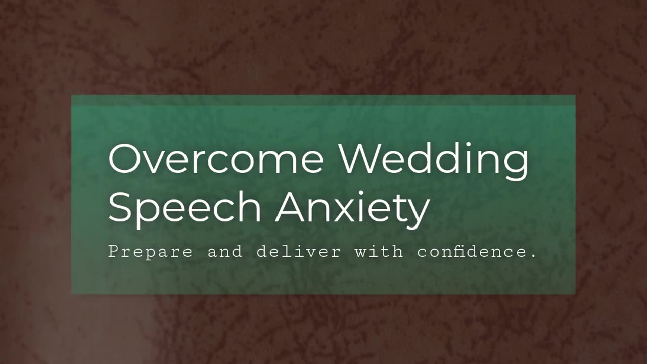 Brilliant Personalized Wedding Speech Remote service provided electronically