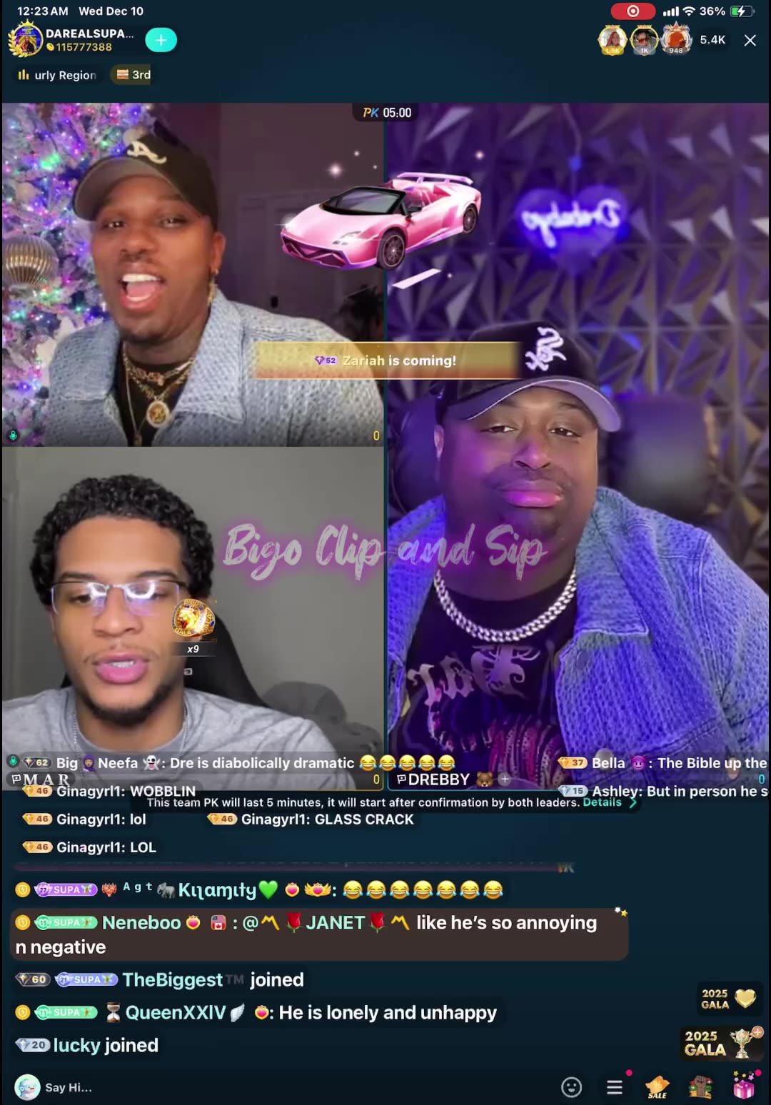 Mar reads DreBaby after he gets DreBabys gift on accident 12/9/25 #bigoclipandsip