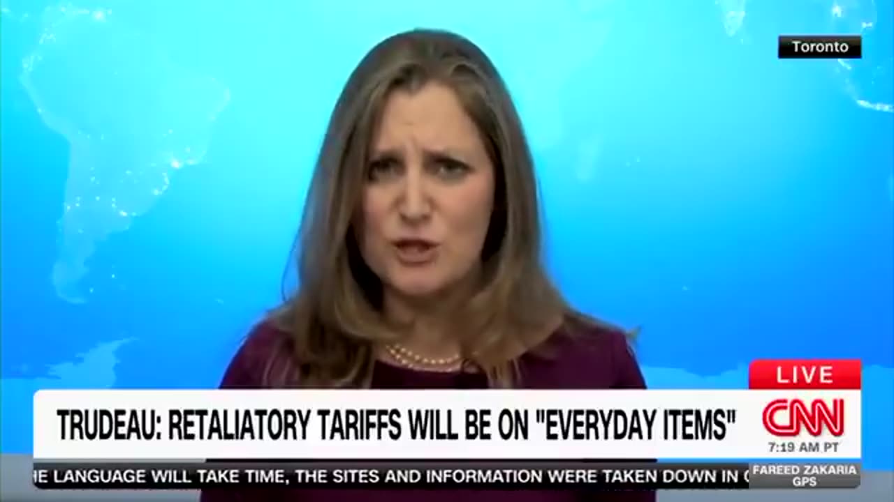 Canadian PM candidate Chrystia Freeland... begs Americans to “just cut it out.