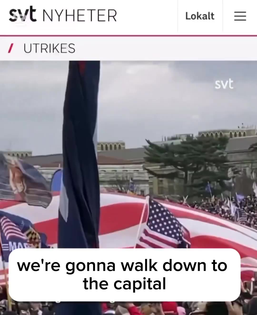 Swedish Media @svt also appears to have EDITED Trump’s speech on January 6th