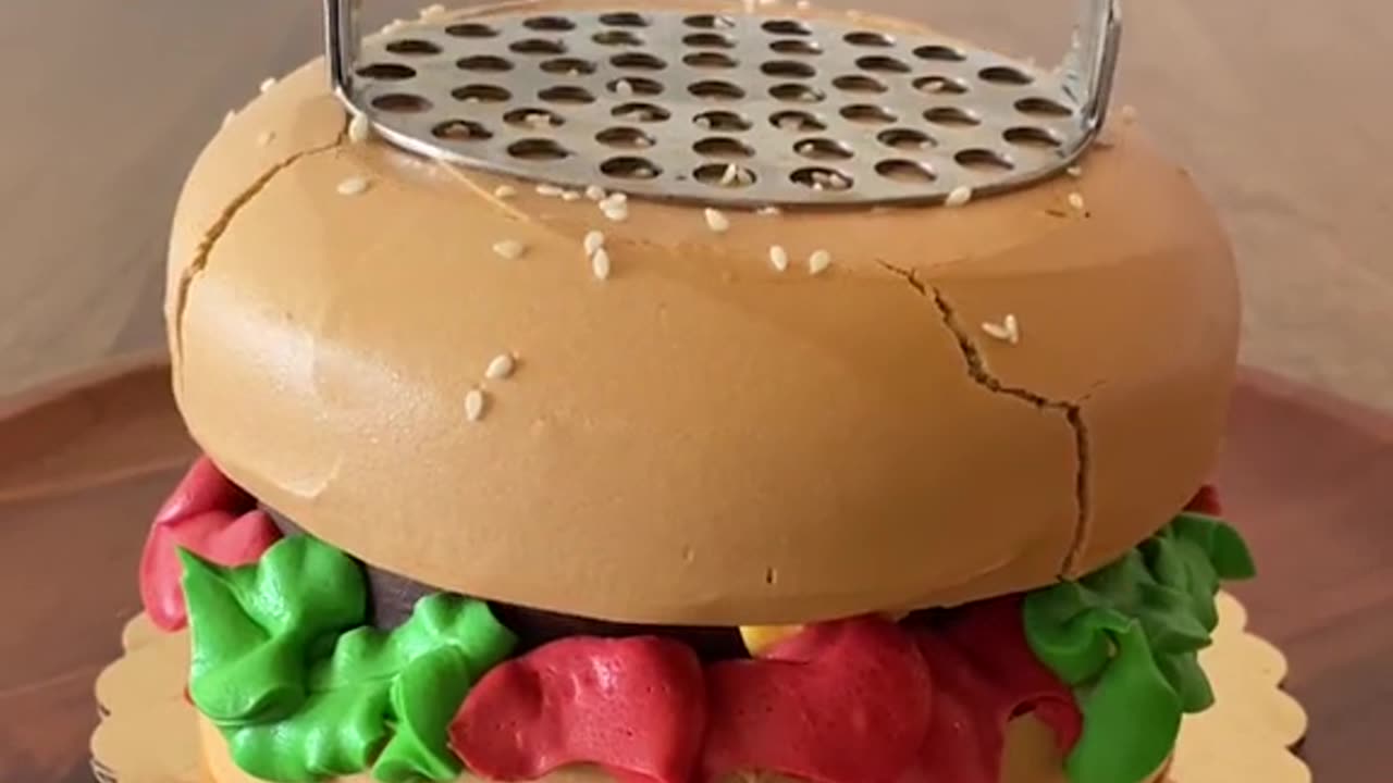 🍔 Faux Burger Smash ASMR 🔨 | Oddly Satisfying Food Art
