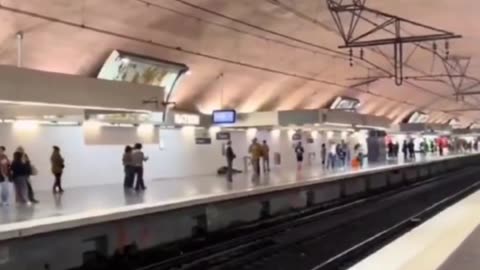 Islamic call to prayer in Paris subway. They want to destroy Europe and they are succeeding.
