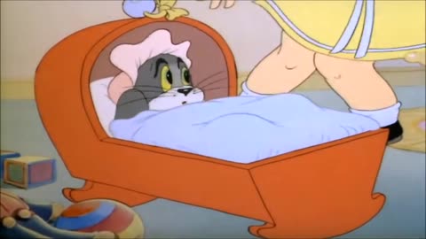 Tom & Jerry: Baby Puss (spanking threat)