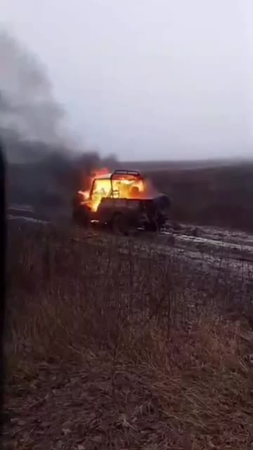 Russian soldier was hit by a mine left by Ukrainian drone.