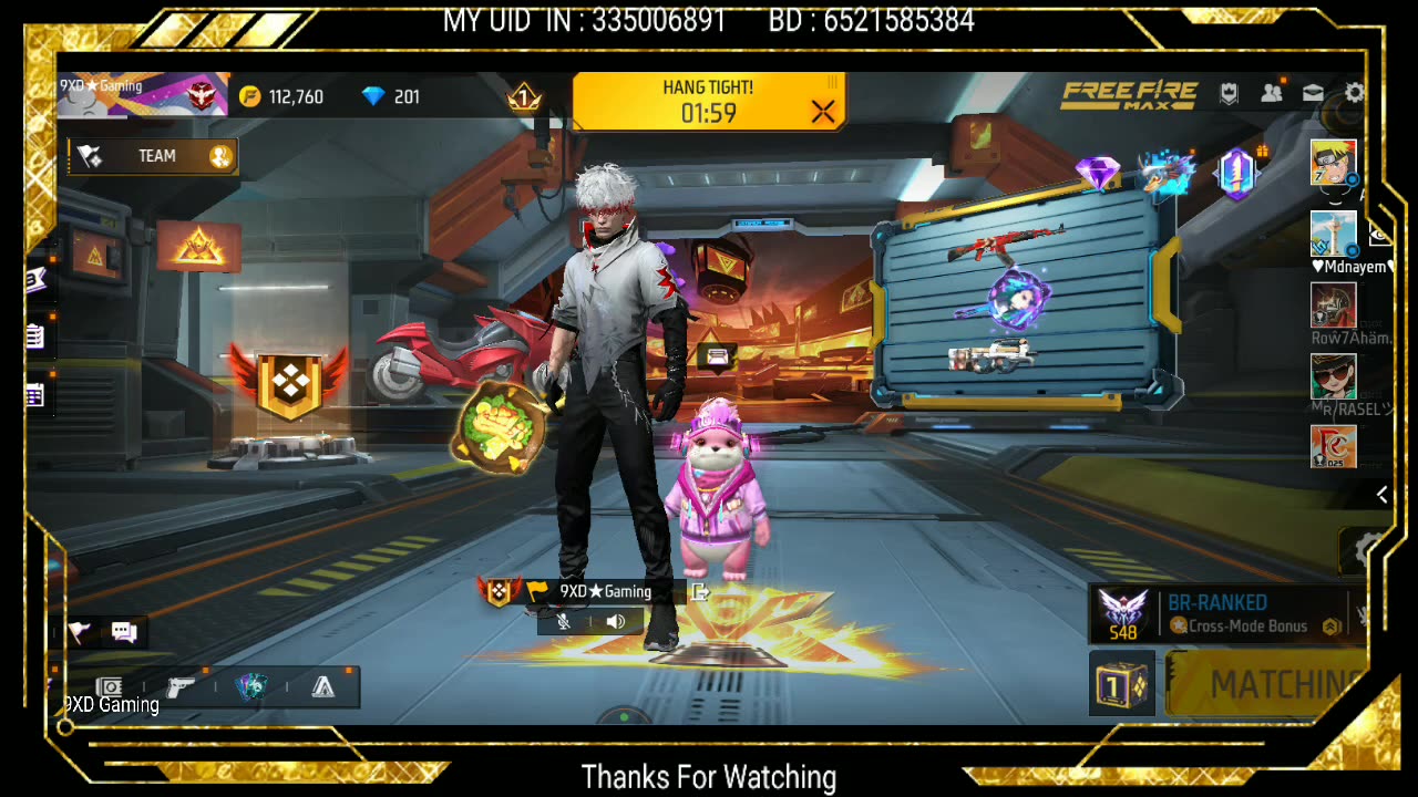 Free Fire Live With 9XD Gaming