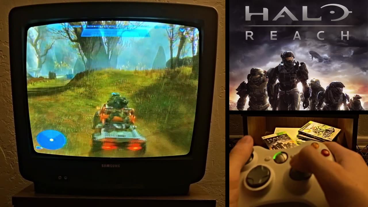 Halo Reach Xbox 360 CRT TV Walkthrough Part 1 #halo