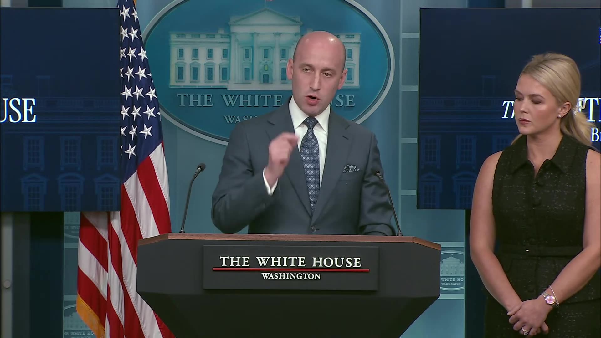 Press Secretary Karoline Leavitt and Stephen Miller Brief Members of the Media, May 01, 2025