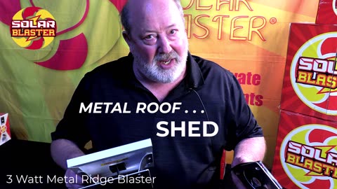 Solar Metal RidgeBlaster for metal roof structures with ridge venting